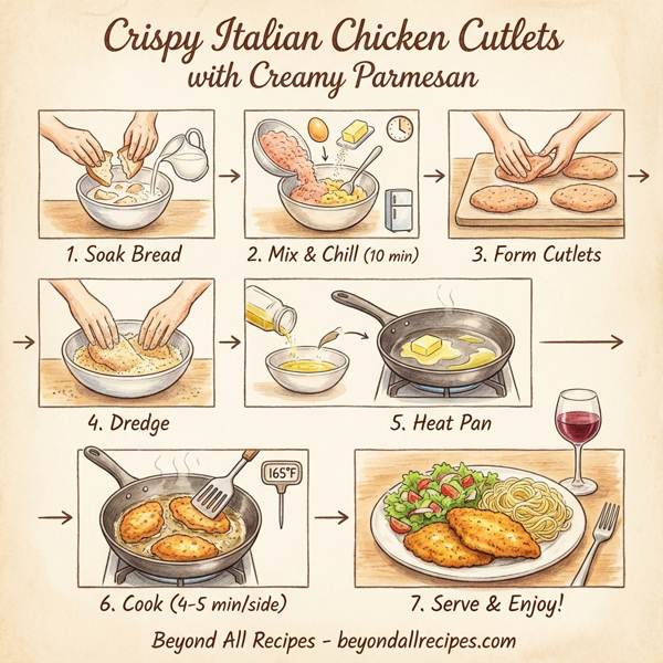 Crispy Italian Chicken Cutlets with Creamy Parmesan instructions