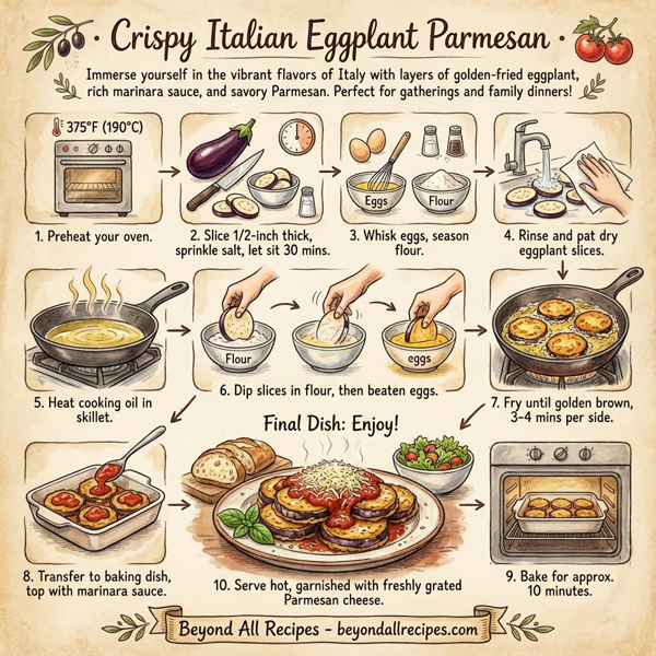 Crispy Italian Eggplant Parmesan instructions