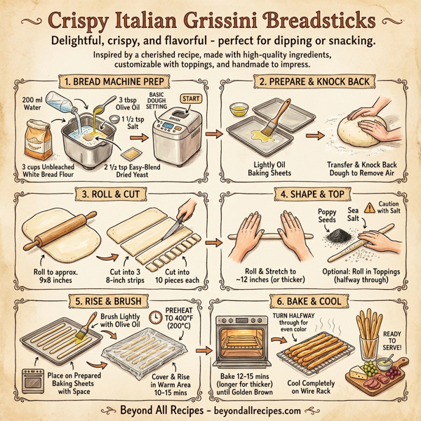 Crispy Italian Grissini Breadsticks instructions