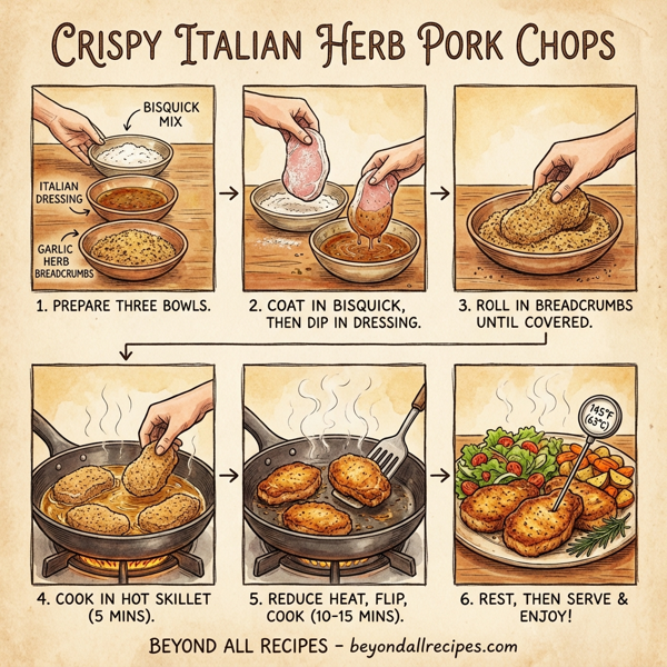 Crispy Italian Herb Pork Chops instructions