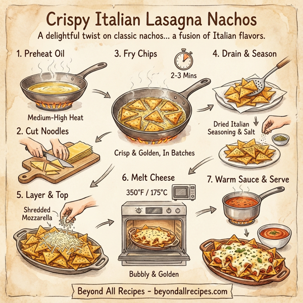 Crispy Italian Lasagna Nachos instructions