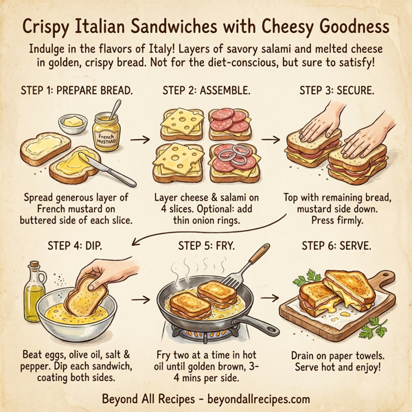 Crispy Italian Sandwiches with Cheesy Goodness instructions