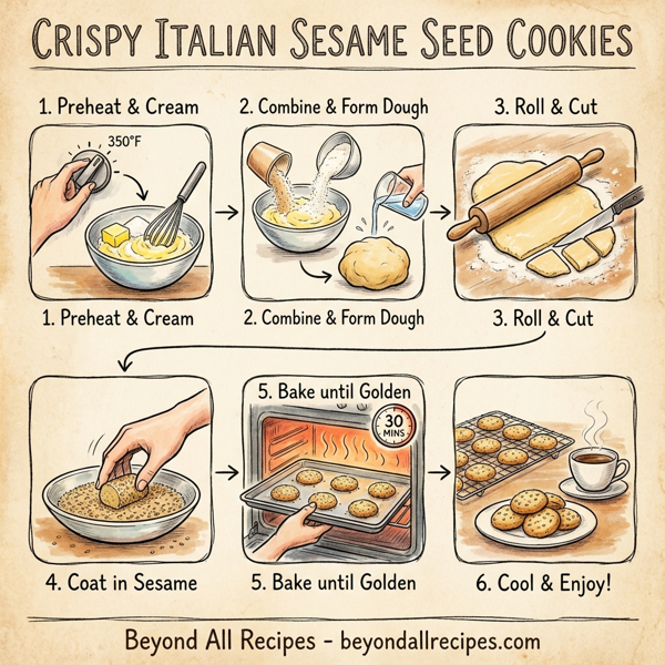Crispy Italian Sesame Seed Cookies instructions