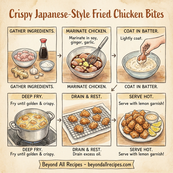 Crispy Japanese-Style Fried Chicken Bites instructions