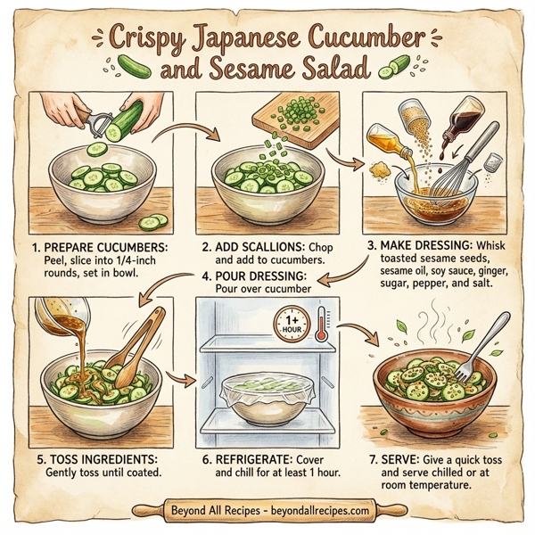 Crispy Japanese Cucumber and Sesame Salad instructions