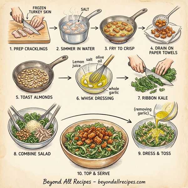 Crispy Kale and Turkey Delight Salad instructions