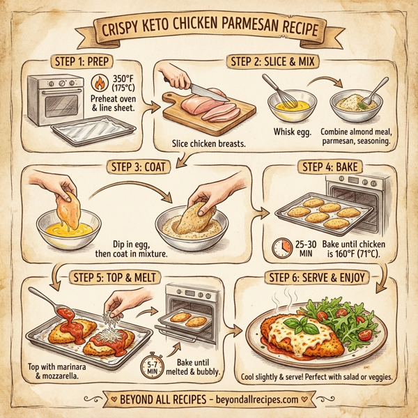 Crispy Keto Chicken Parmesan instructions