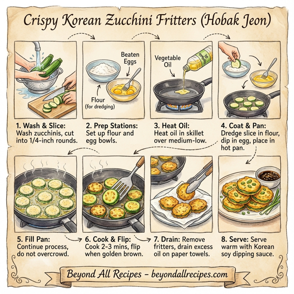 Crispy Korean Zucchini Fritters (Hobak Jeon) instructions