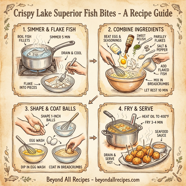 Crispy Lake Superior Fish Bites instructions