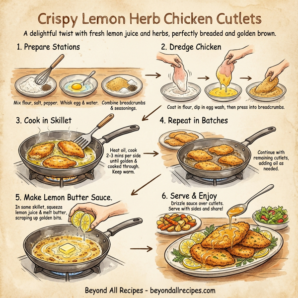 Crispy Lemon Herb Chicken Cutlets instructions