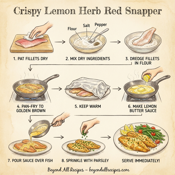 Crispy Lemon Herb Red Snapper instructions