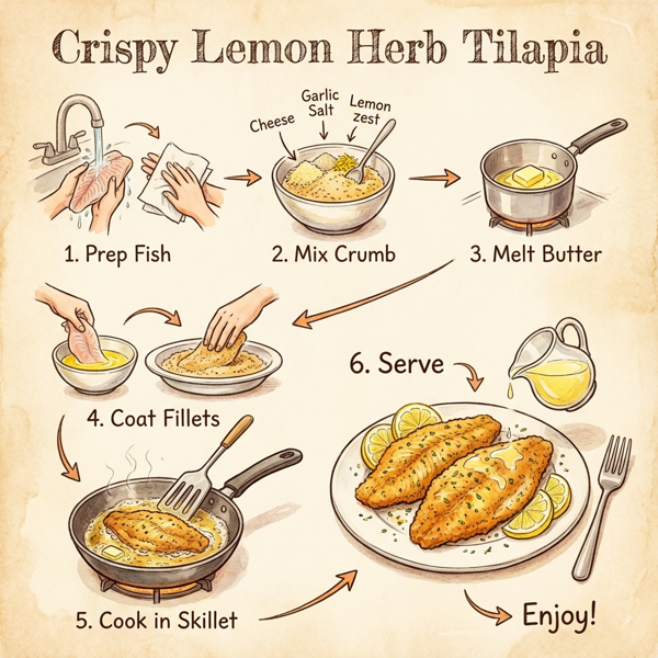 Crispy Lemon Herb Tilapia instructions