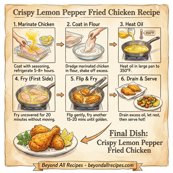 Crispy Lemon Pepper Fried Chicken instructions