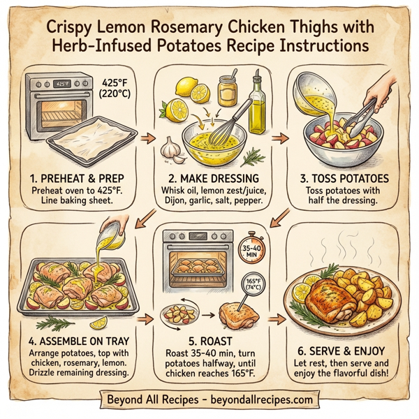 Crispy Lemon Rosemary Chicken Thighs with Herb-Infused Potatoes instructions