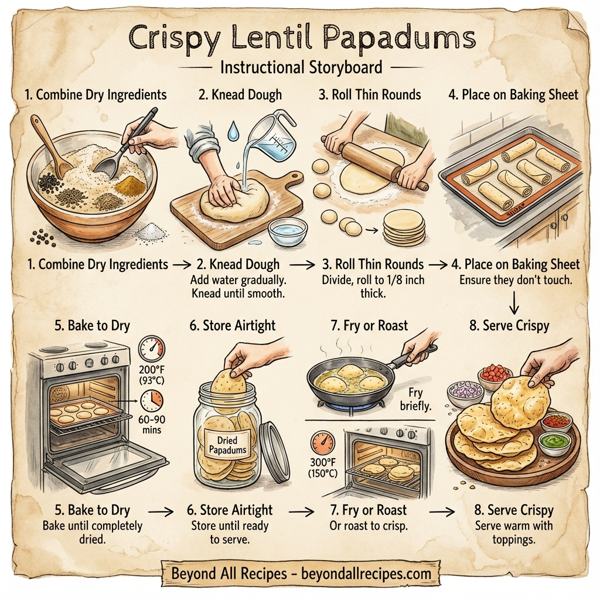 Crispy Lentil Papadums instructions