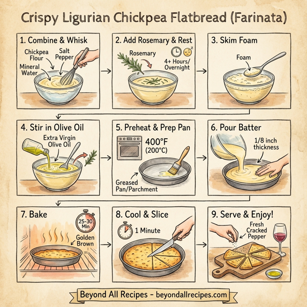 Crispy Ligurian Chickpea Flatbread instructions
