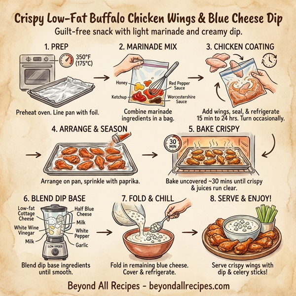 Crispy Low-Fat Buffalo Chicken Wings with Blue Cheese Dip instructions