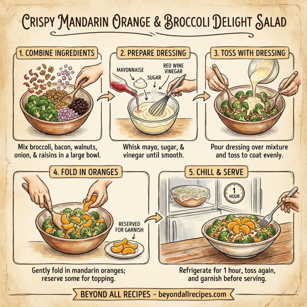 Crispy Mandarin Orange & Broccoli Delight Salad instructions