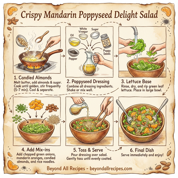 Crispy Mandarin Poppyseed Delight Salad instructions