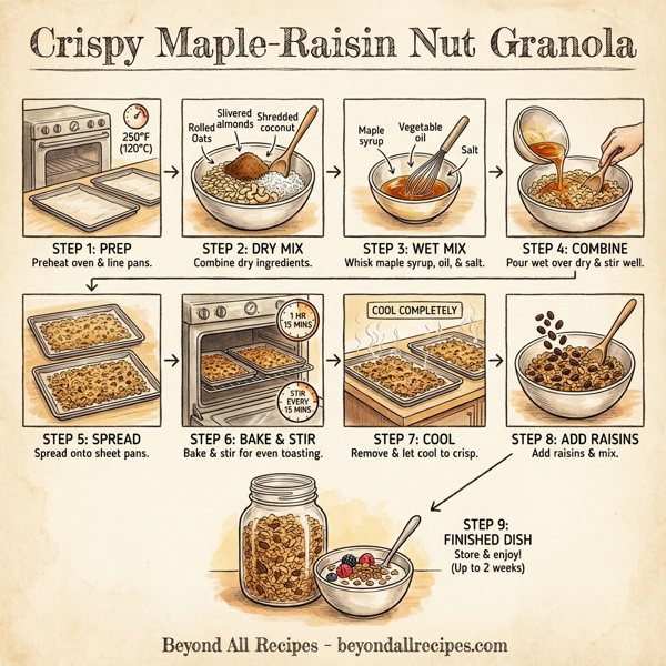 Crispy Maple-Raisin Nut Granola instructions