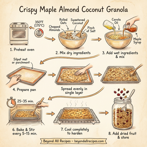 Crispy Maple Almond Coconut Granola instructions