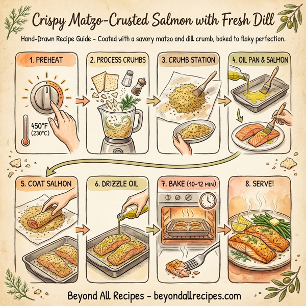 Crispy Matzo-Crusted Salmon with Fresh Dill instructions