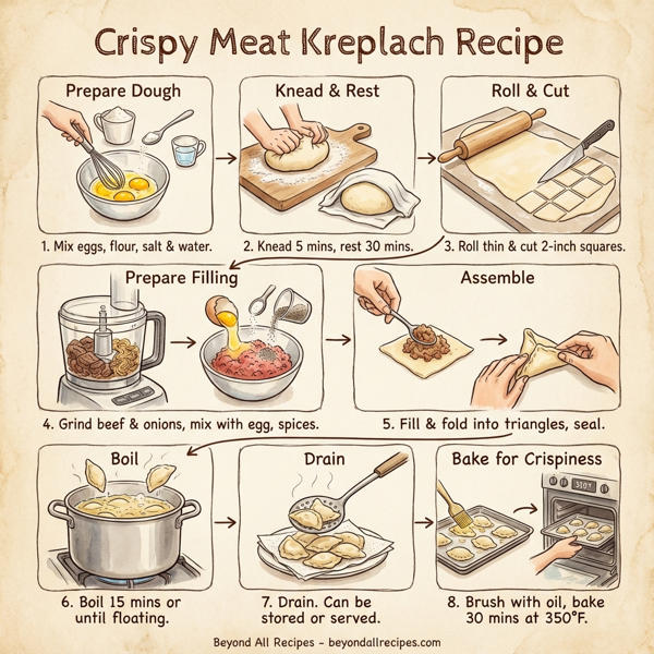 Crispy Meat Kreplach instructions