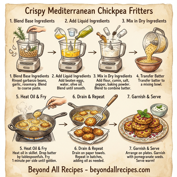 Crispy Mediterranean Chickpea Fritters instructions