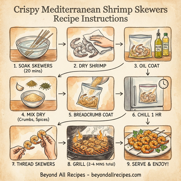 Crispy Mediterranean Shrimp Skewers instructions