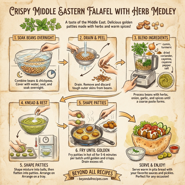Crispy Middle Eastern Falafel with Herb Medley instructions