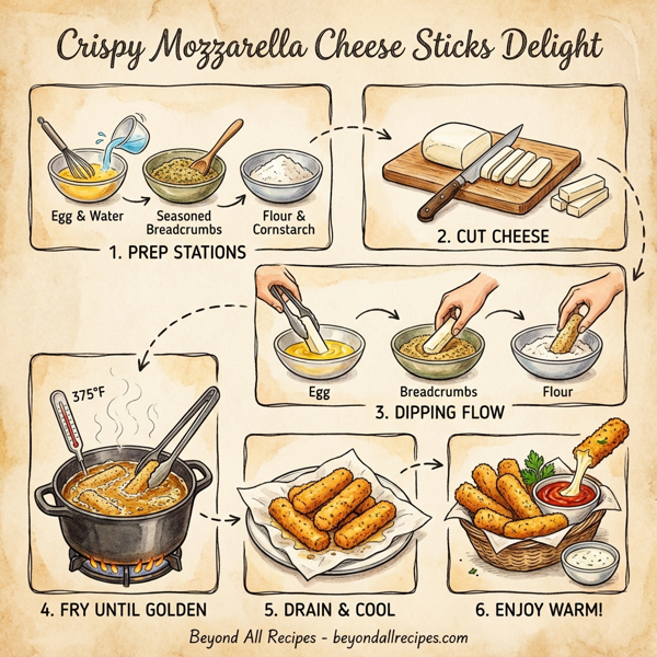 Crispy Mozzarella Cheese Sticks Delight instructions