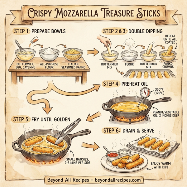 Crispy Mozzarella Treasure Sticks instructions