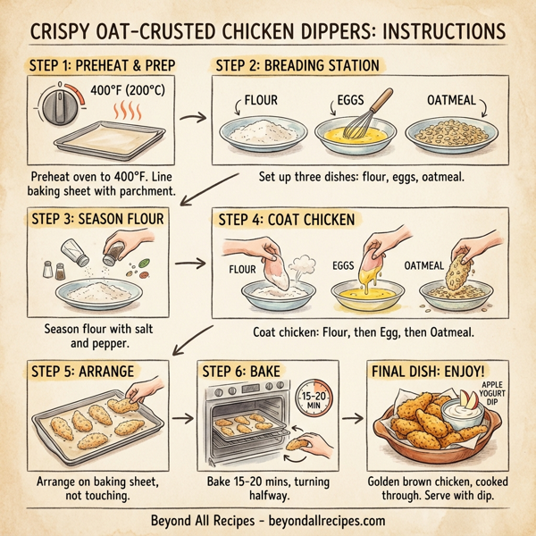 Crispy Oat-Crusted Chicken Dippers instructions