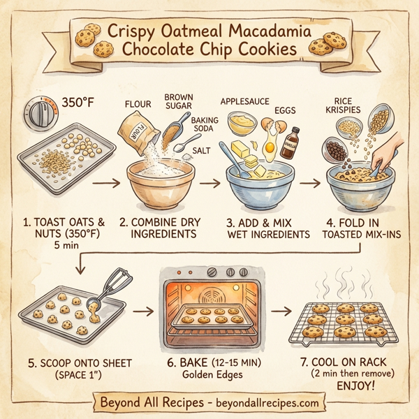 Crispy Oatmeal Macadamia Chocolate Chip Cookies instructions