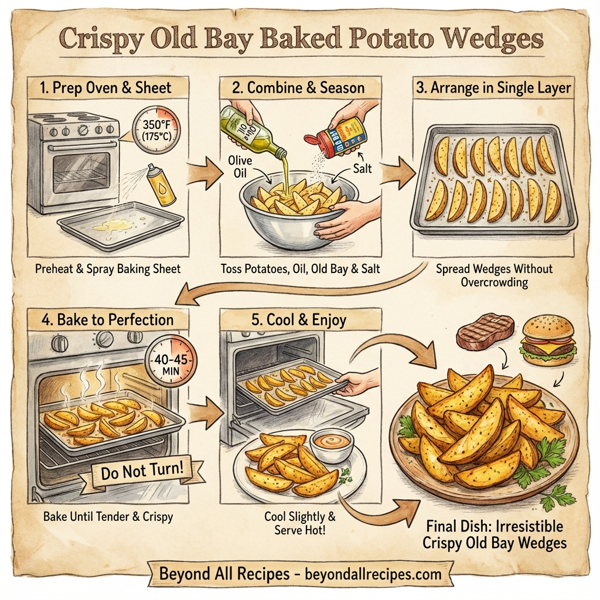 Crispy Old Bay Baked Potato Wedges instructions