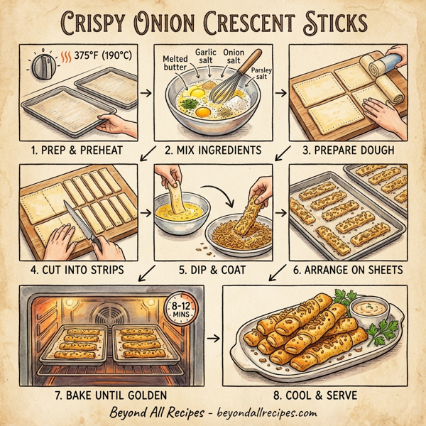 Crispy Onion Crescent Sticks instructions