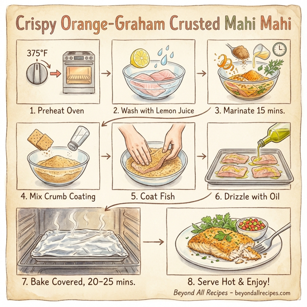 Crispy Orange-Graham Crusted Mahi Mahi instructions
