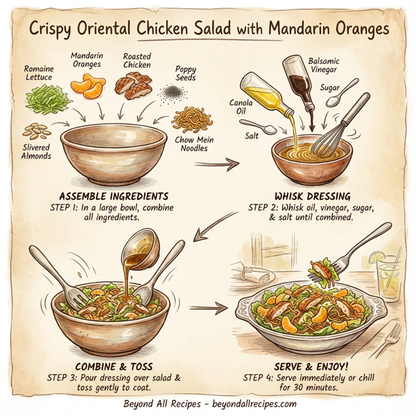 Crispy Oriental Chicken Salad with Mandarin Oranges instructions