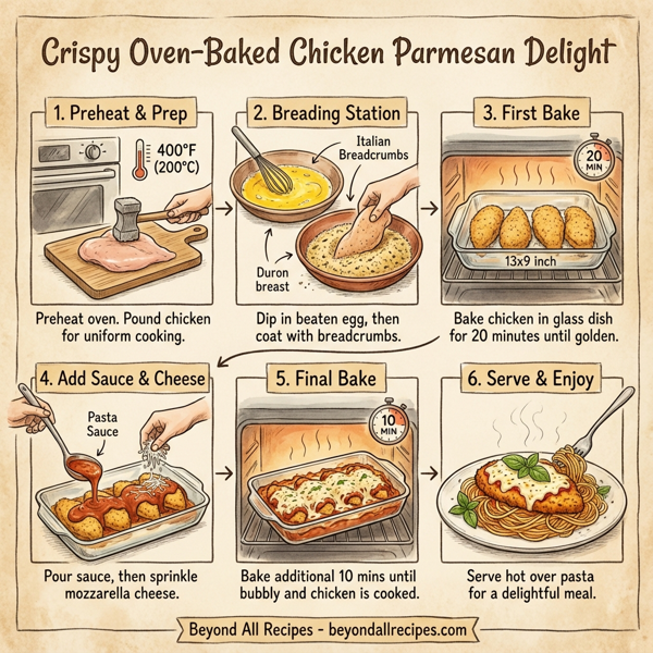Crispy Oven-Baked Chicken Parmesan Delight instructions