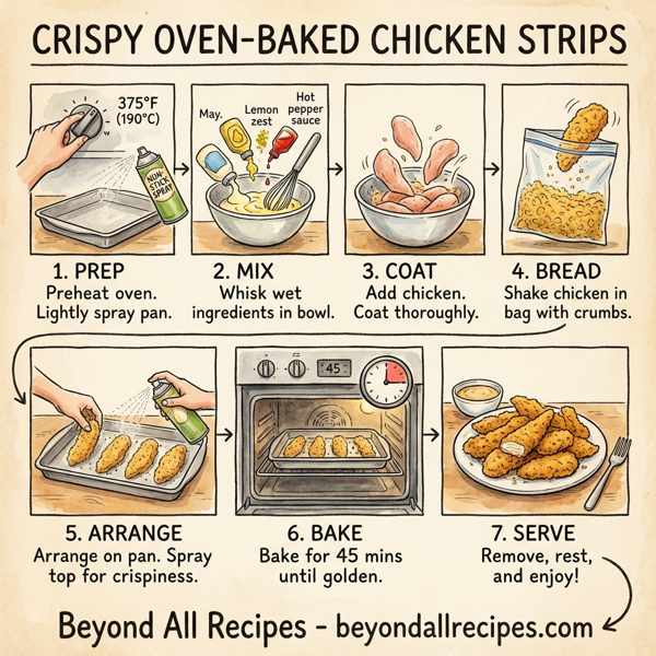 Crispy Oven-Baked Chicken Strips instructions
