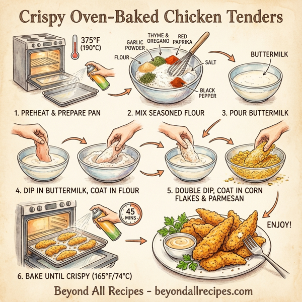 Crispy Oven-Baked Chicken Tenders instructions