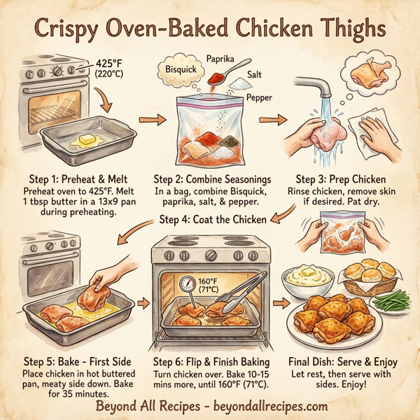 Crispy Oven-Baked Chicken Thighs instructions