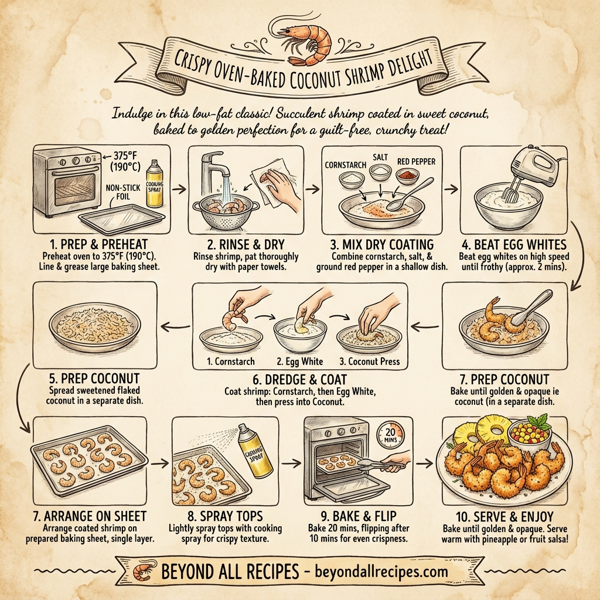 Crispy Oven-Baked Coconut Shrimp Delight instructions