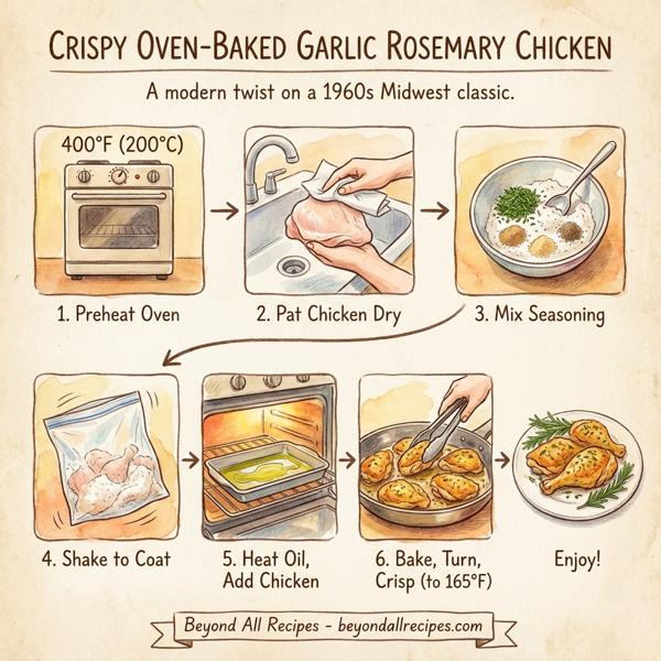 Crispy Oven-Baked Garlic Rosemary Chicken instructions