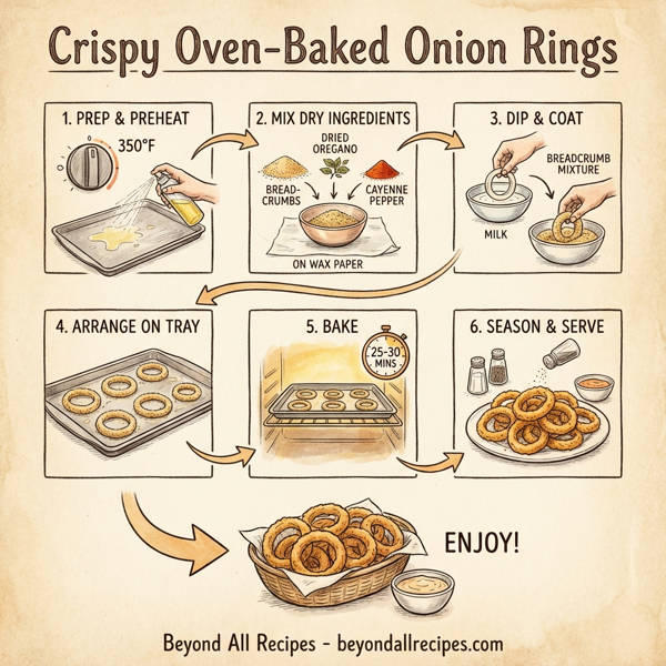 Crispy Oven-Baked Onion Rings instructions