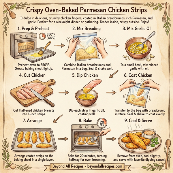 Crispy Oven-Baked Parmesan Chicken Strips instructions