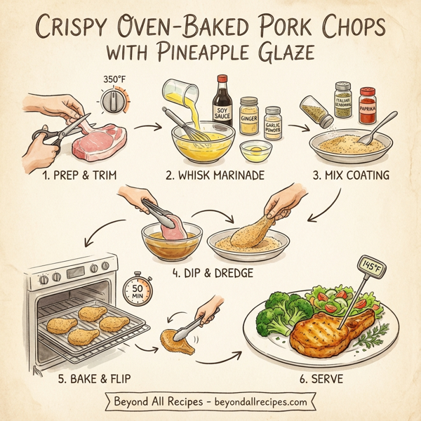 Crispy Oven-Baked Pork Chops with Pineapple Glaze instructions