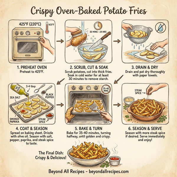 Crispy Oven-Baked Potato Fries instructions