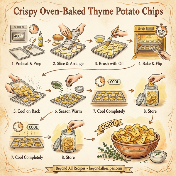 Crispy Oven-Baked Thyme Potato Chips instructions