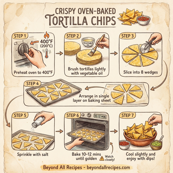 Crispy Oven-Baked Tortilla Chips instructions